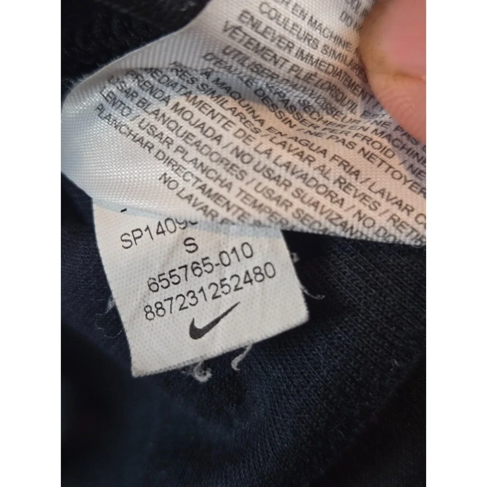 Nike Tech Hoodie Women Small Black Full Zip Asymmetric‎ Jacket Sweatshirt Drill